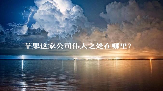 苹果这家公司伟大之处在哪里?