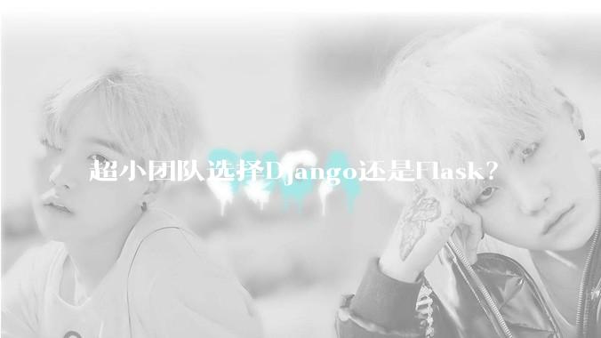超小团队选择Django还是Flask?
