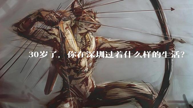 30岁了,你在深圳过着什么样的生活?