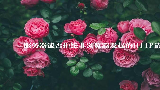 服务器能否拒绝非浏览器发起的HTTP请求?