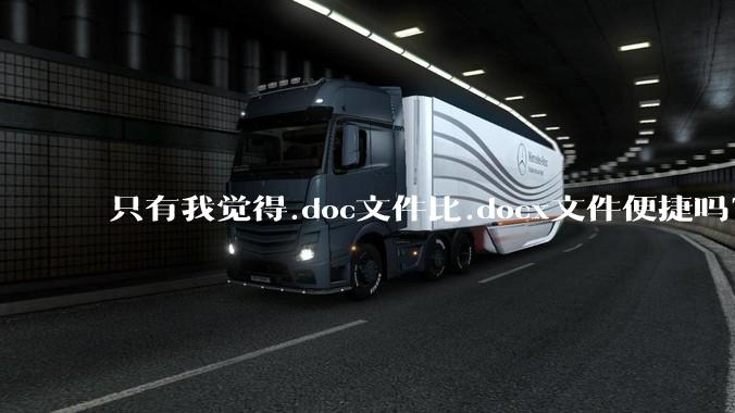 只有我觉得.doc文件比.docx文件便捷吗?
