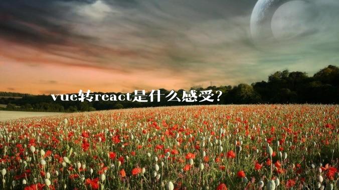 vue转react是什么感受?