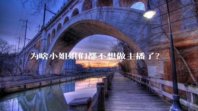 为啥小姐姐们都不想做主播了?