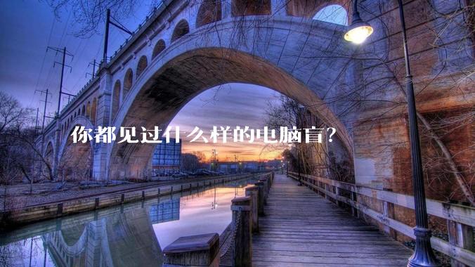 你都见过什么样的电脑盲?